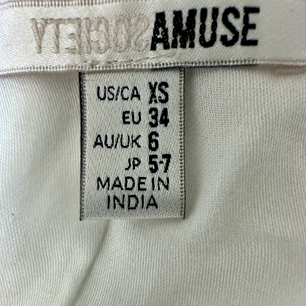 Society Amuse White Sundress with Embroidered Detail, Size XS, MSRP $68 - Picture 7 of 8